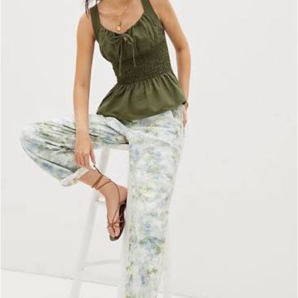 Anthropologie Pilcro The Roamer Floral Print Women's Painter Pants
